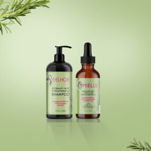 عرض 2 قطعة  زيت إكليل الجبل أورجانيكس روزماري + شامبو اكليل الجبل لنمو الشعر