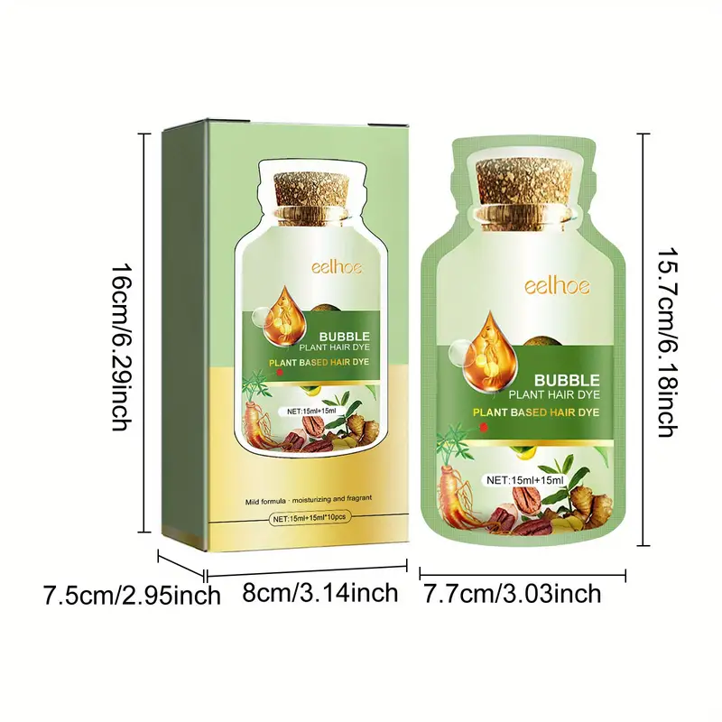 • صبغة شعر بابل بلانت هوانج يي - 10 أكياس - الصورة 6