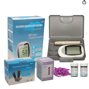 عرض 3 قطع من جهاز قياس السكر في الدم